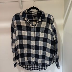 Madewell Flannel Blue-checked Shirt
